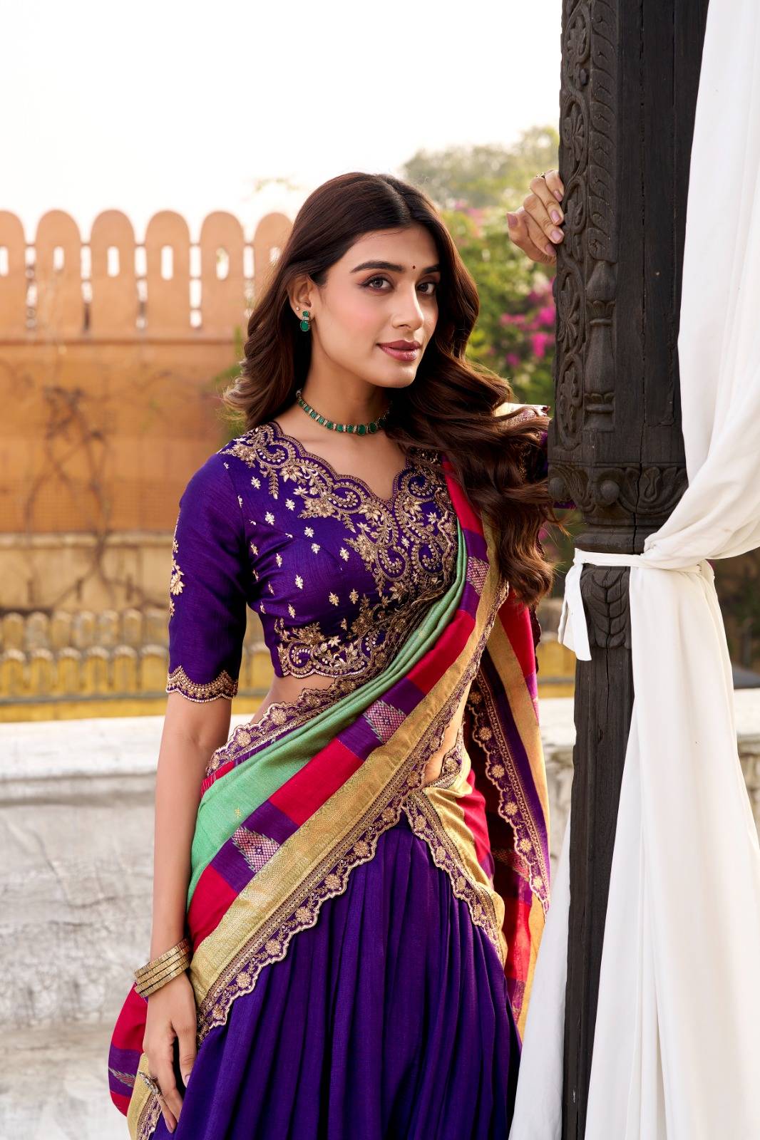 AARNA Vichitra Silk PRL Wholesale designer lehenga choli in Mumbai